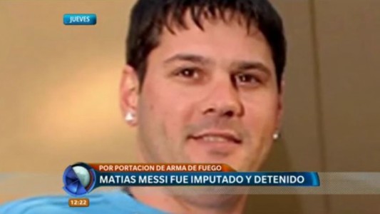 Matías Messi fue imputado por tenencia de arma de guerra
