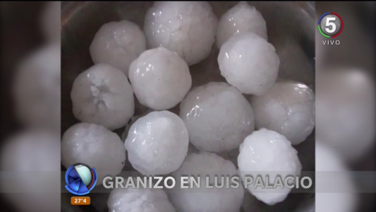 Fuerte granizada en Carcarañá y Luis Palacios