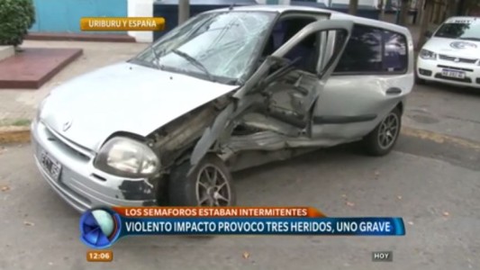 Violento choque a alta velocidad