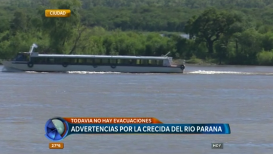 Advertencias por la crecida del río Paraná