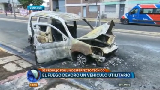 Zona sur: se incendió un auto por un desperfecto técnico