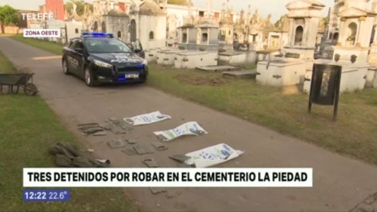 Cementerio La Piedad: tres detenidos por el robo de placas