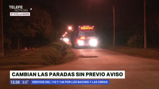 Barrio Stella Maris: colectivos cambiaron el recorrido sin previo aviso