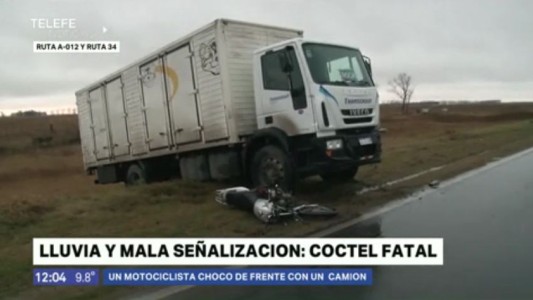 Ruta 34: murió un motociclista al chocar de frente con un camión