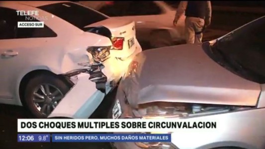 Circunvalación: dos accidentes múltiples en el acceso sur