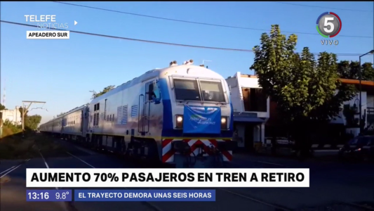 Se incrementó en un 67 por ciento la cantidad de pasajeros que utilizan el tren Rosario-Retiro