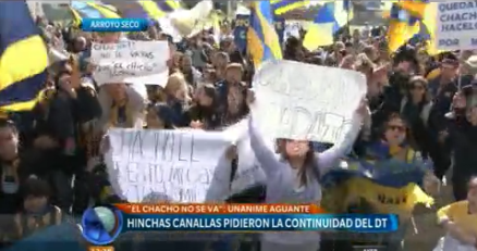 Hinchas canallas pidieron la continuidad de “Chacho” Coudet