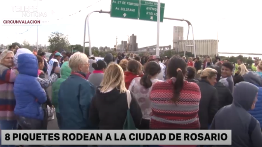 Ocho piquetes rodearon la ciudad en el inicio del Paro Nacional