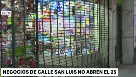 Comercios de calle San Luis no abrirán sus puertas el sábado 25