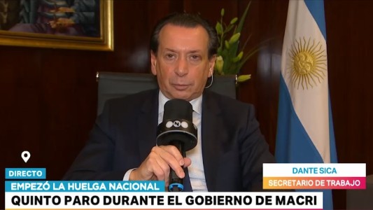 El ministro Sica estimó que se perderán casi 40.000 millones de pesos por el paro