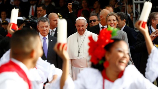El papa Francisco inició su visita en Colombia