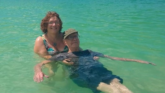 Tiene 93 años y cumplió su sueño de conocer el mar