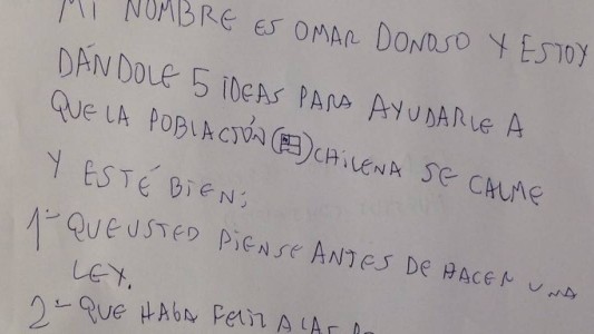 Carta viral: cinco consejos de un niño al presidente Piñera para "que la población se calme"
