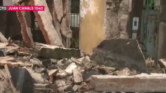Se derrumbó el techo de una casa de zona sur