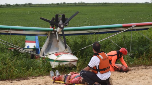 Simulacro de accidente con víctimas múltiples en el río