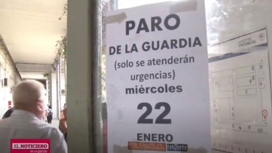 Paro de médicos en las guardias de los hospitales provinciales