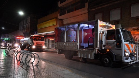 La Municipalidad realiza trabajos de desinfección en vía pública