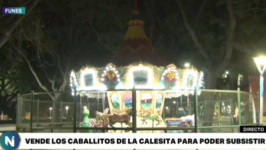 El dueño de una calesita vende sus caballitos de madera para poder subsistir