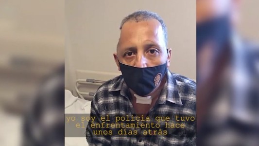 Víctor, el policía baleado en la cabeza, recibió el alta médica
