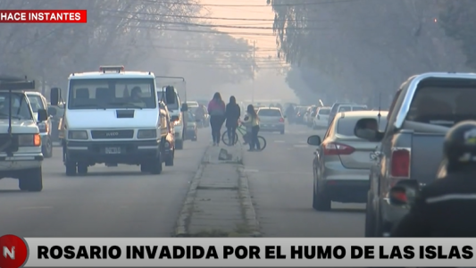 Rosario invadida por el humo: el fuego en las islas en su peor etapa