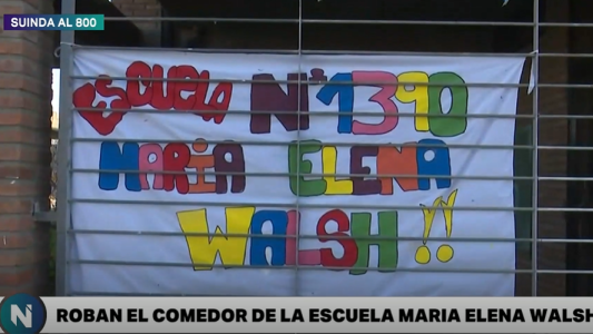 Desvalijan el comedor de la escuela María Elena Walsh