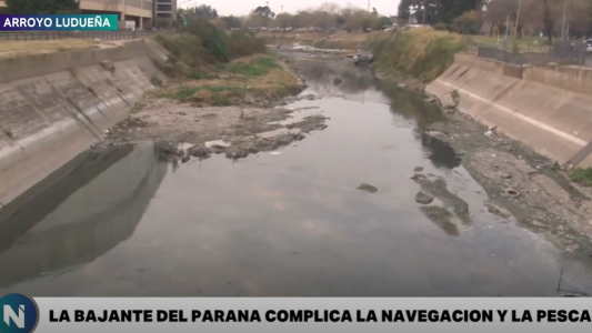 Preocupación por la pronunciada bajante del arroyo Ludueña