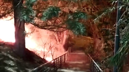 Importante incendio en las barrancas de Costa Alta