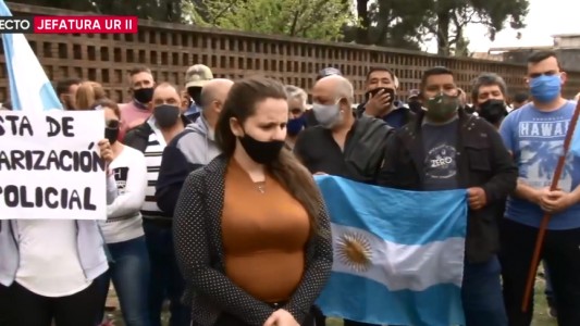 La protesta policial también se sintió en Rosario