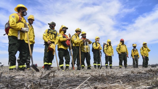 Instalan un nuevo centro operativo en Puerto Gaboto para combatir el fuego en las islas