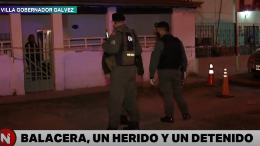 Persecución y balacera en Villa Gobernador Gálvez: un herido y un detenido