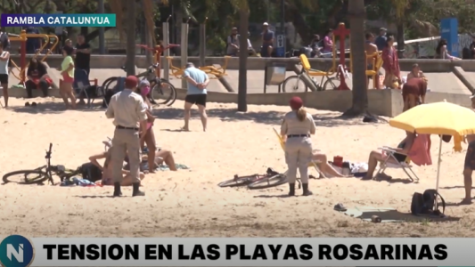 Tensión en las playas rosarinas: la GUM y la policía debieron desalojar a la gente