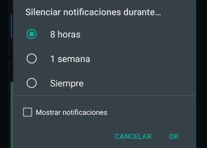 WhatsApp ya permite silenciar los grupos y chats para siempre
