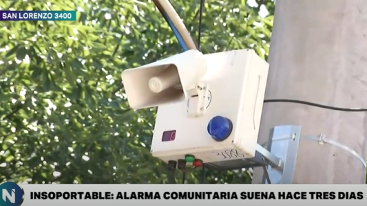 Una alarma comunitaria con fallas sonó durante tres días seguidos