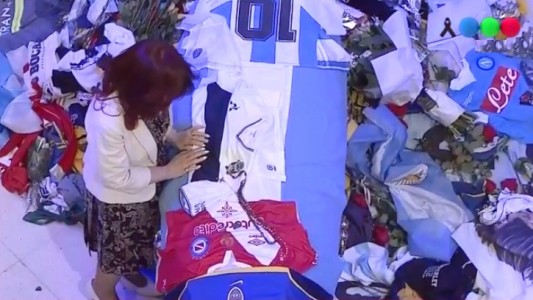 La despedida de Cristina Kirchner a Diego en la Casa Rosada