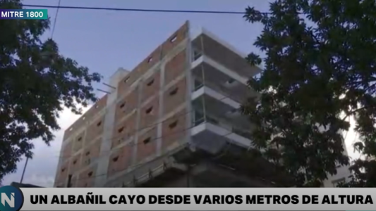 Mitre al 1800: un obrero cayó desde varios metros de altura a una casa lindera