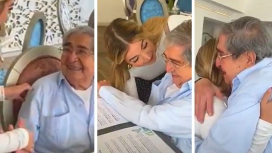 Se reencontró con su papá después de meses y él no podía creer que ella estaba ahí