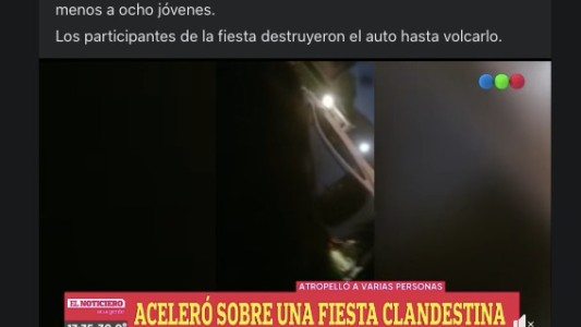 Locura al volante: conductor arrolló a jóvenes en una fiesta clandestina