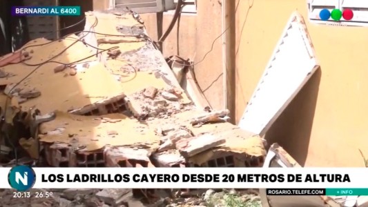 Se desprendió la estructura de una terraza y se salvó de milagro
