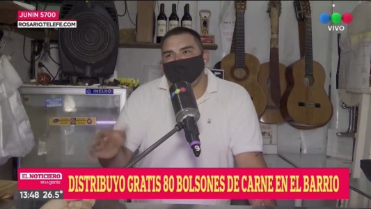 Un carnicero preparó 80 bolsones de carne para regalar a quienes más lo necesitan