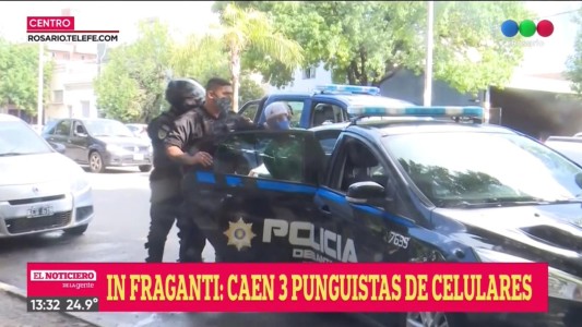 In fraganti: caen tres punguistas de celulares