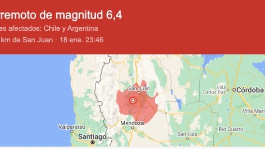 Un terremoto en San Juan se sintió con fuerza en Rosario