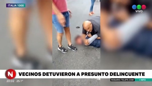 Vecinos detuvieron a motochorro
