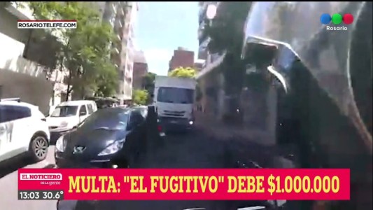 Durante la espectacular fuga el motochorro acumuló multas por $1.000.000