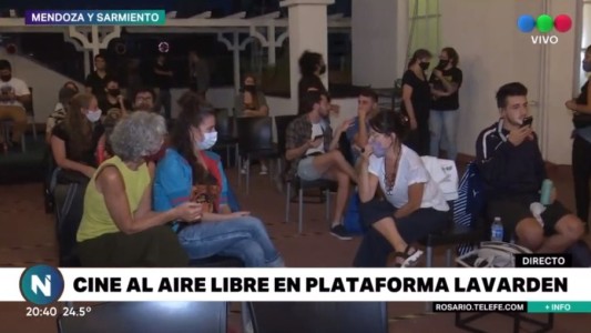 Volvió el cine al aire libre en Rosario