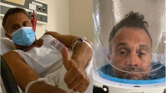 El video de Sergio Lapegüe con casco desde terapia intensiva: "El virus es muy fuerte, pero juntos somos más"