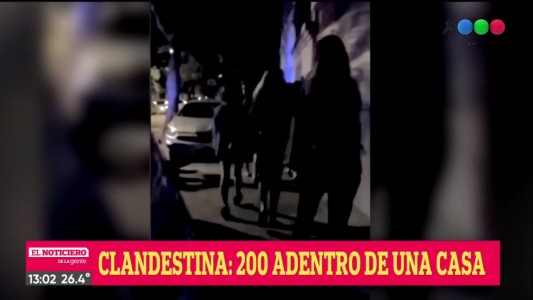 Video: desarticularon una fiesta clandestina con casi 200 personas en zona sur