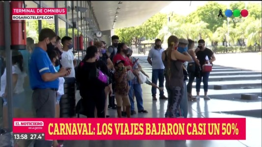 Del Carnaval 2020 al del 2021 bajaron un 50% los viajes desde la Terminal de Ómnibus