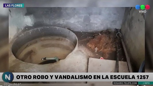 En una escuela de Las Flores se llevaron hasta el tanque de agua