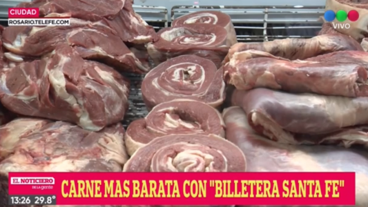 Carne más barata con “Billetera Santa Fe”
