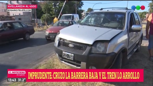 Imprudencia: cruzó la barrera baja y el tren lo arrolló